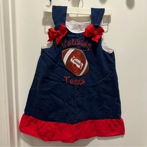 Houston texans nfl football  dress bow navy and red